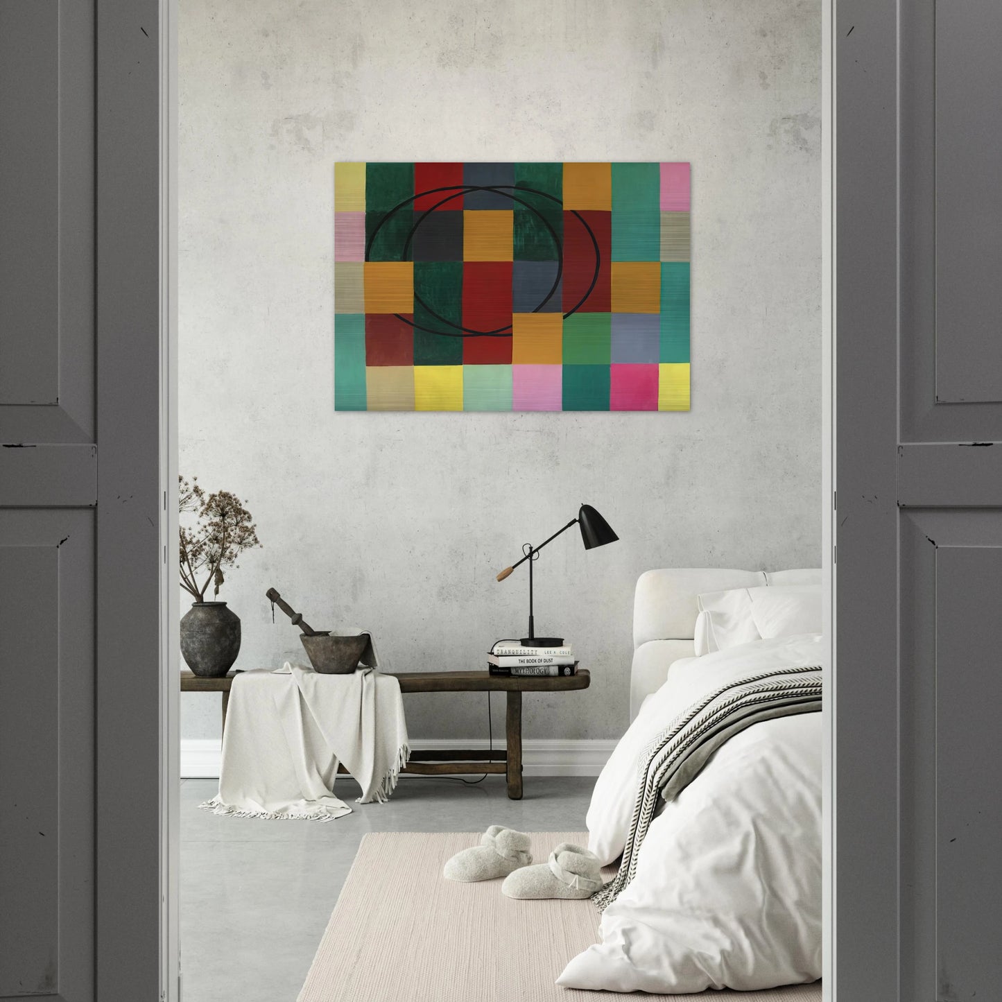 Die Fremden Kreise - 1963 - Johannes Itten Brushed Aluminum Print - 70x100 cm / 28x40 inches | Johannes Itten Aluminum Print | Johannes Itten Prints