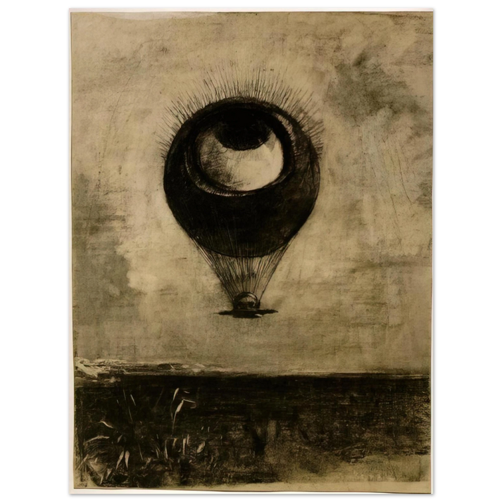 Odilon Redon - EYE BALLOON 1898  75x100 cm / 30x40inches Fine Art Poster