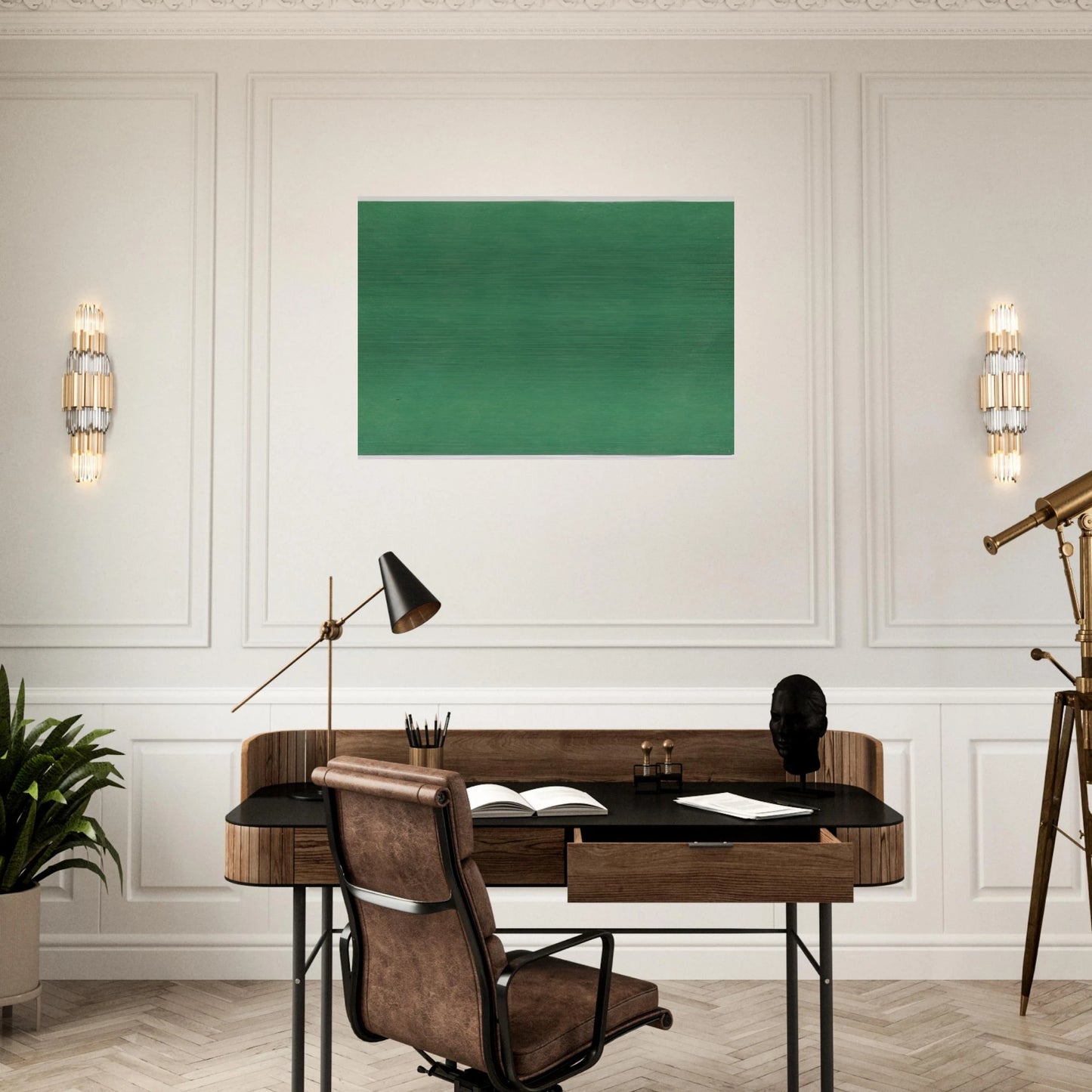 Green - Ellsworth Kelly Brushed Aluminum Print - 70x100 cm / 28x40 inches | Ellsworth Kelly Aluminum Print | Ellsworth Kelly Prints