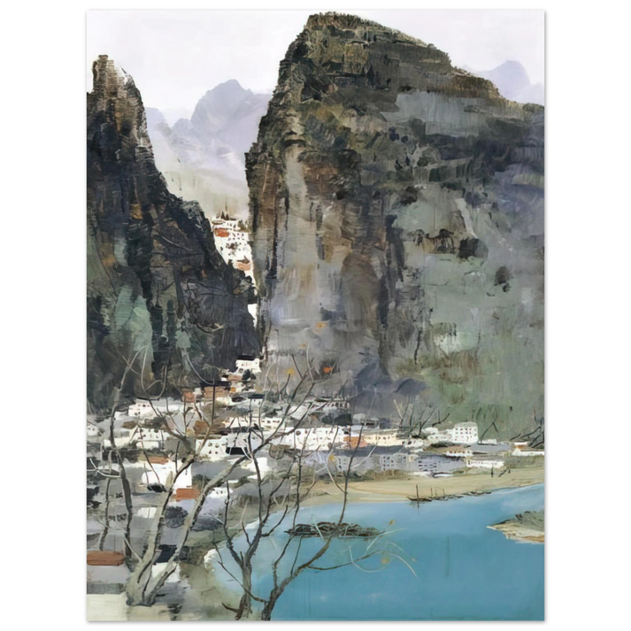 Wu Guanzhong - Scenery of Guilin - 1973  75x100 cm / 30x40inches Fine Art Poster