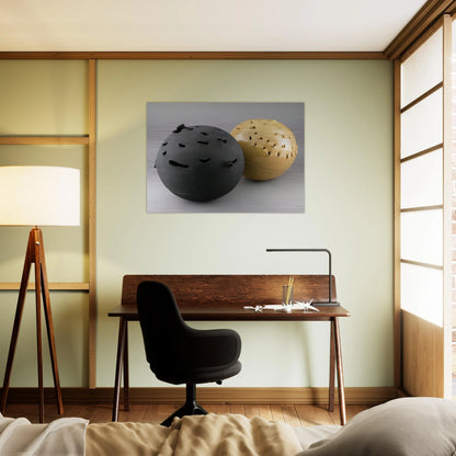 Sphere - 1957 - Lucio Fontana Brushed Aluminum Print - 70x100 cm / 28x40 inches | Lucio Fontana Aluminum Print | Lucio Fontana Prints
