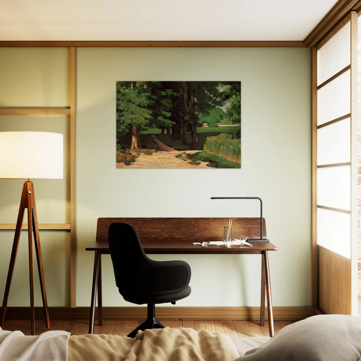 Lane of Chestnut Trees at the Jas de Bouffan - Paul Cézanne Brushed Aluminum Print - 70x100 cm / 28x40 inches | Paul Cézanne Aluminum Print | Paul Cézanne Prints