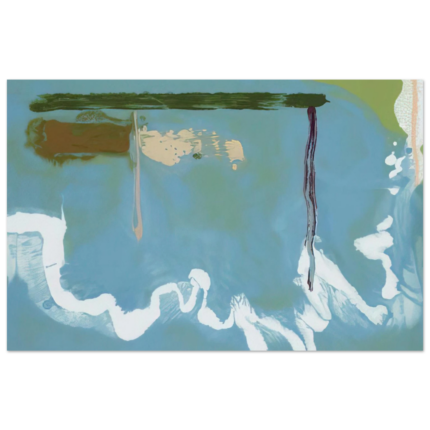 Helen Frankenthaler - Skywriting - 1997 Wall art - A3 (29.7 x 42  cm) - Premium Wooden Framed Poster With Fine Art Paper-canvas - Wood frame