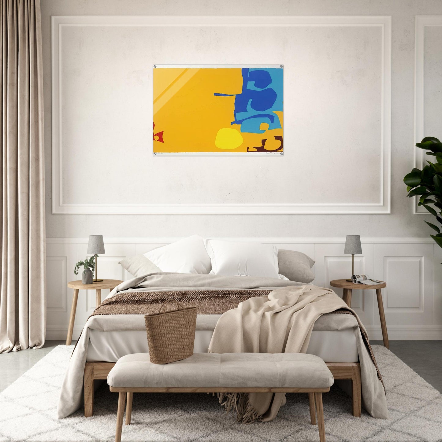 Blues Dovetailed in Yellow - 1970 - Patrick Heron Acrylic Print - 70x100 cm / 28x40″ inches