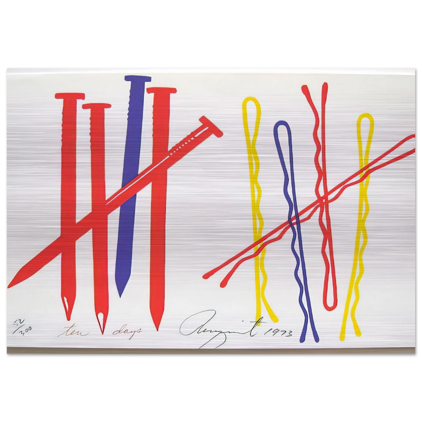 Ten Days - James Rosenquist Brushed Aluminum Print - 70x100 cm / 28x40 inches | James Rosenquist Aluminum Print | James Rosenquist Prints
