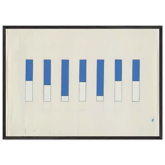 Awnings Avenue Matignon - Ellsworth Kelly 70x100 cm / 28x40 inches Framed Art Print – Black Wooden Frame