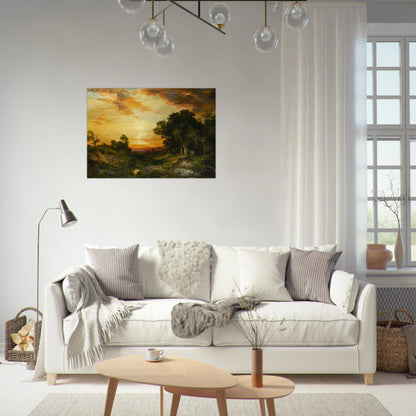 Sunset Amagansett - Thomas Moran Brushed Aluminum Print - 70x100 cm / 28x40 inches | Thomas Moran Aluminum Print | Thomas Moran Prints