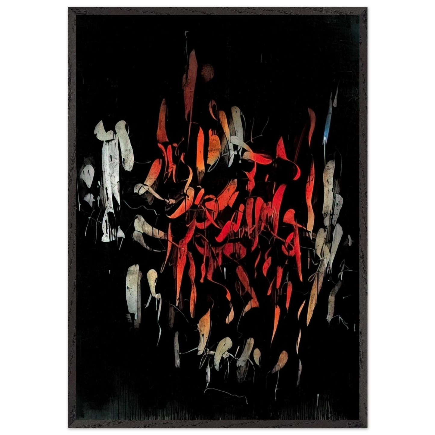 A Gerald Manley Hopkins - 1958 - Simon Hantai 70x100 cm / 28x40 inches Framed Art Print – Black Wooden Frame