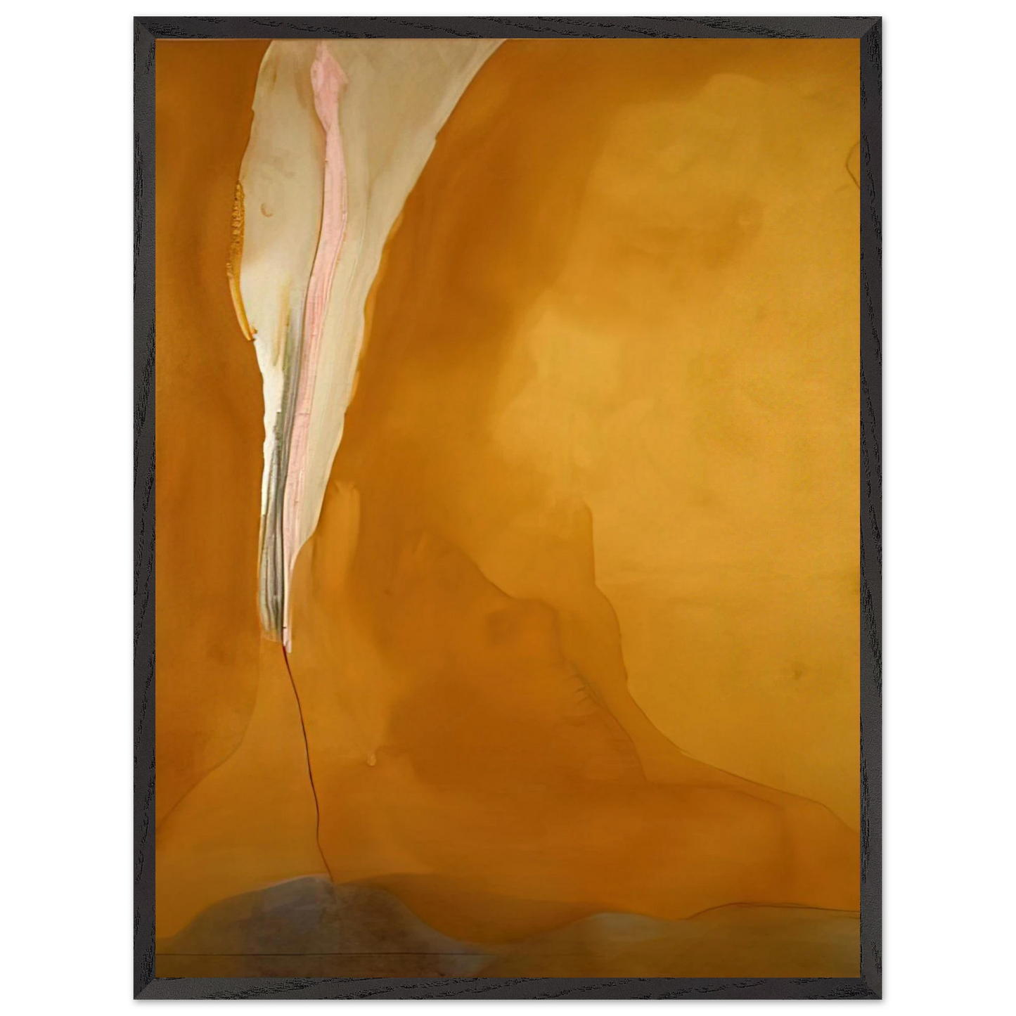 Helen Frankenthaler - Coral Wedge - 1972 Wall art - 60x80 cm / 24x32 inches - Premium Wooden Framed Poster With Fine Art Paper-canvas - Black frame