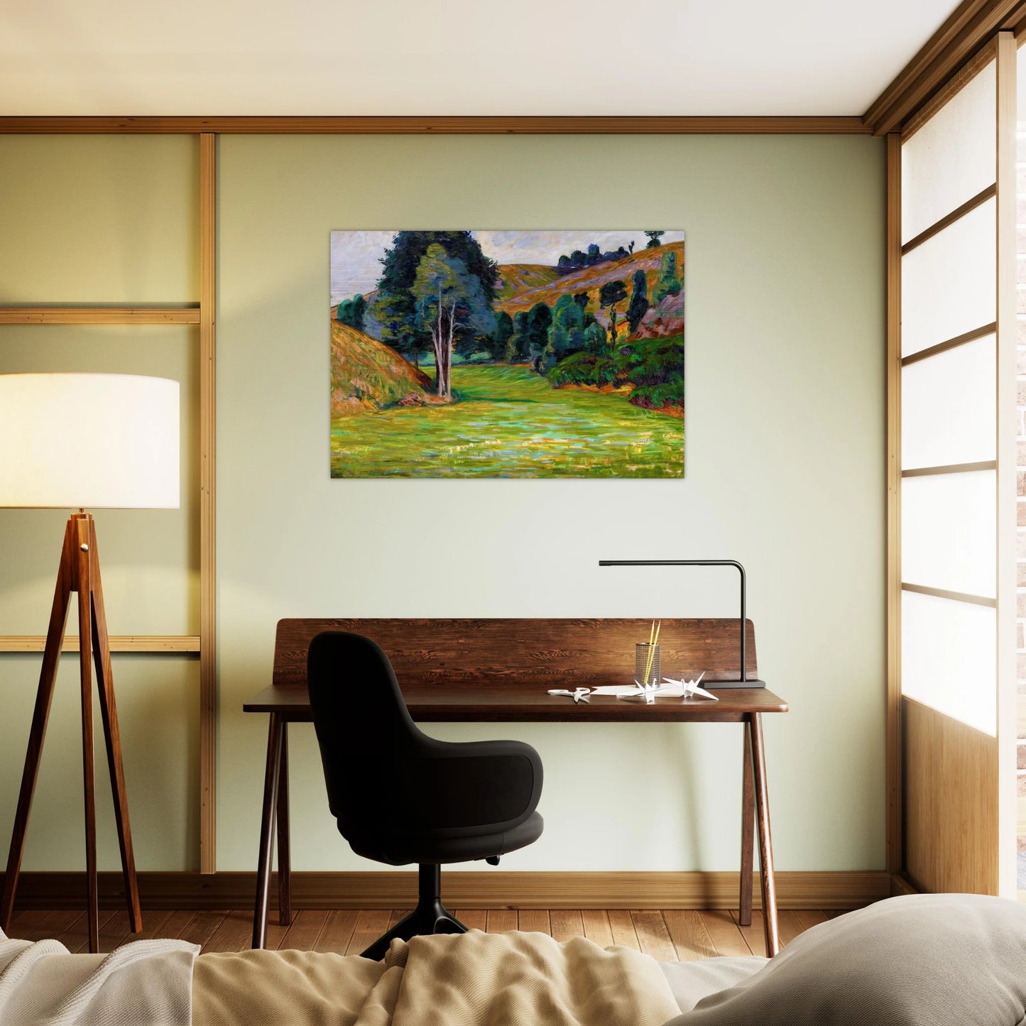 Valley in Pontgibaud - Armand Guillaumin Brushed Aluminum Print - 70x100 cm / 28x40 inches | Armand Guillaumin Aluminum Print | Armand Guillaumin Prints