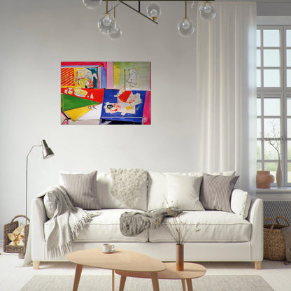Magenta and Blue - Hans Hofmann Brushed Aluminum Print - 70x100 cm / 28x40 inches | Hans Hofmann Aluminum Print | Hans Hofmann Prints
