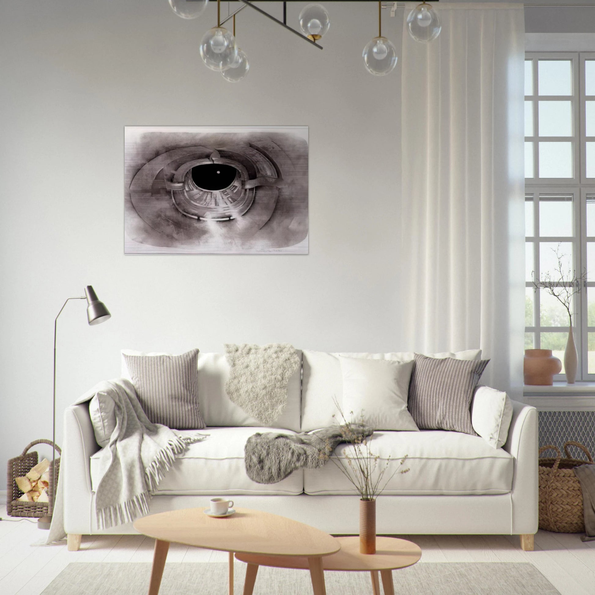 UNTITLED 1962 1 - Lee Bontecou Brushed Aluminum Print - 70x100 cm / 28x40 inches | Lee Bontecou Aluminum Print | Lee Bontecou Prints