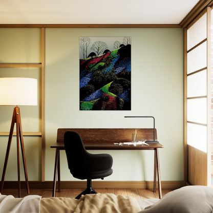 Little Jewels - Eyvind Earle Brushed Aluminum Print - 70x100 cm / 28x40 inches | Eyvind Earle Aluminum Print | Eyvind Earle Prints
