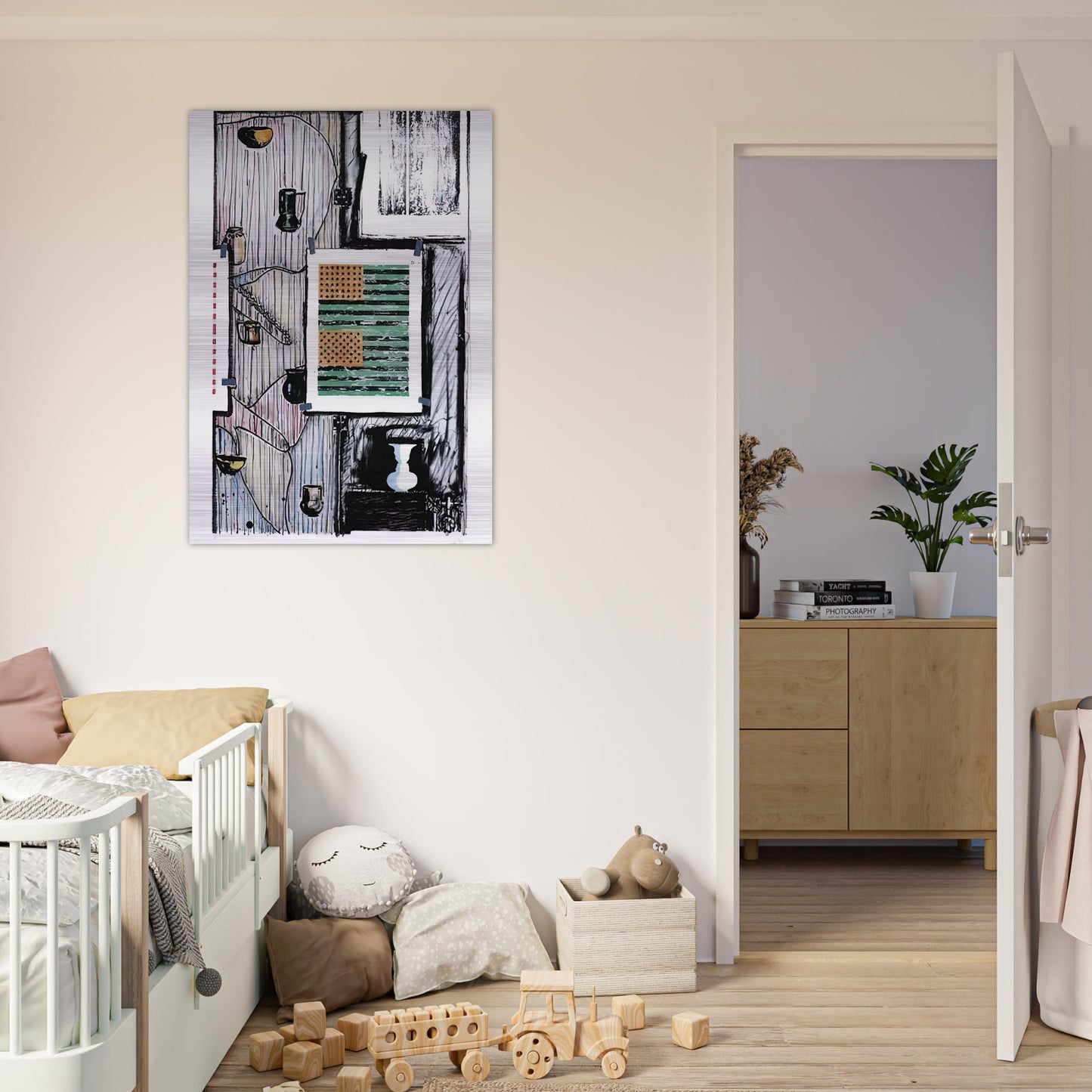 VENTRILOQUIST ULAE 235 - Jasper Johns Brushed Aluminum Print - 70x100 cm / 28x40 inches | Jasper Johns Aluminum Print | Jasper Johns Prints