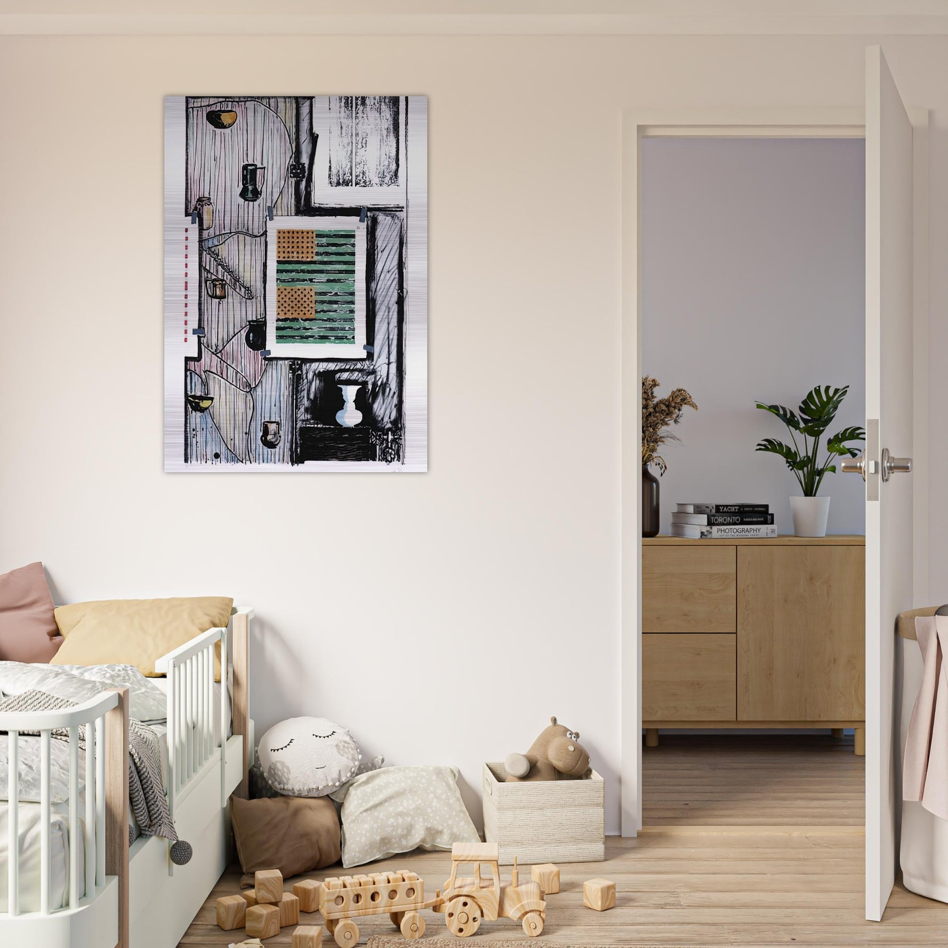 VENTRILOQUIST ULAE 235 - Jasper Johns Brushed Aluminum Print - 70x100 cm / 28x40 inches | Jasper Johns Aluminum Print | Jasper Johns Prints