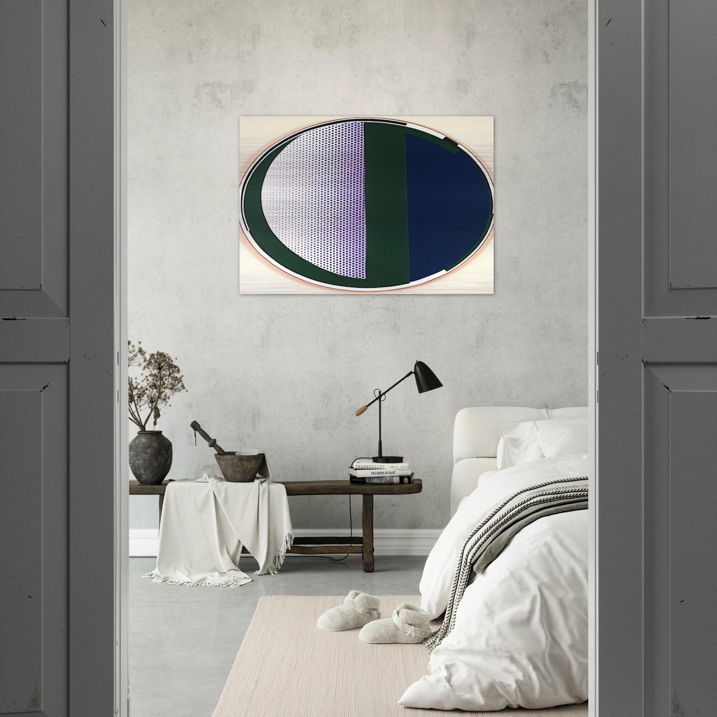 MIRROR 1972 - Roy Lichtenstein Brushed Aluminum Print - 70x100 cm / 28x40 inches | Roy Lichtenstein Aluminum Print | Roy Lichtenstein Prints
