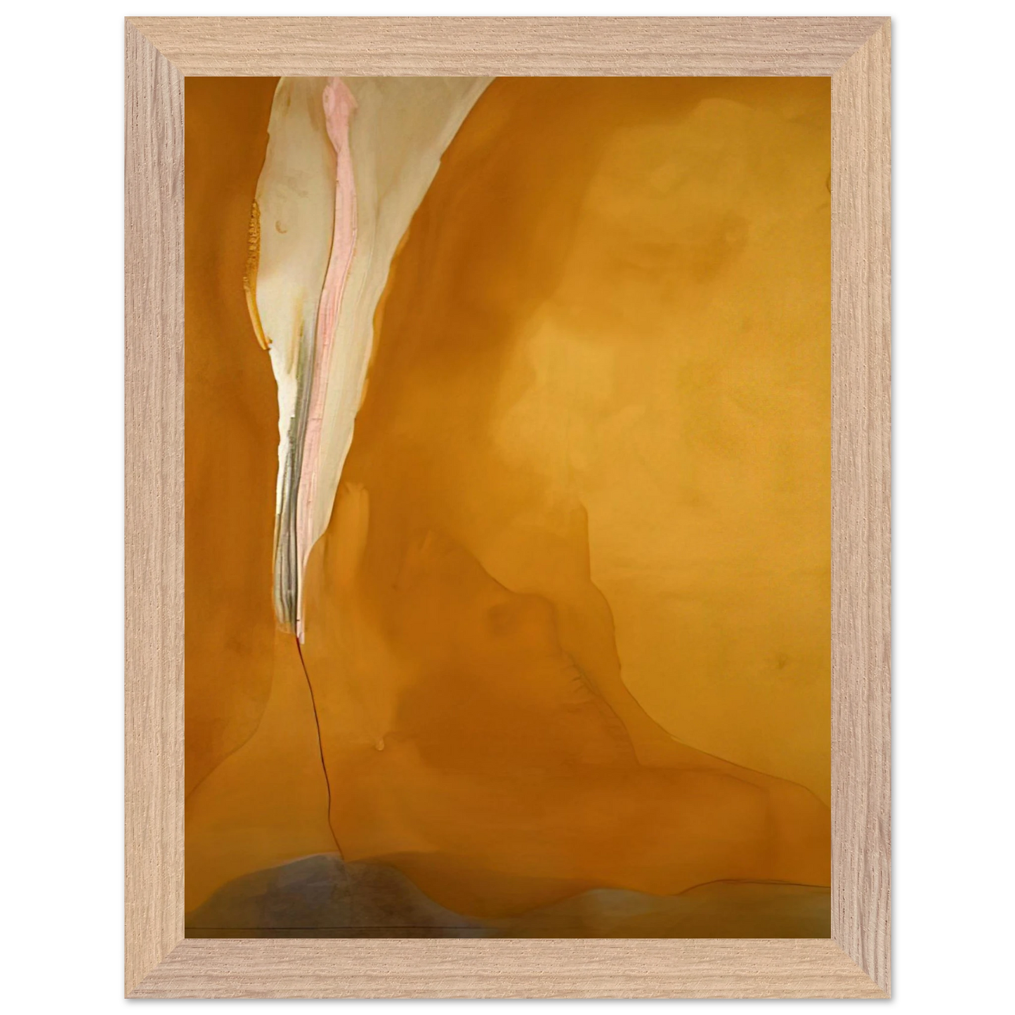 Helen Frankenthaler - Coral Wedge - 1972 Wall art - 30x45 cm / 12x18 inches - Premium Wooden Framed Poster With Fine Art Paper-canvas - White frame