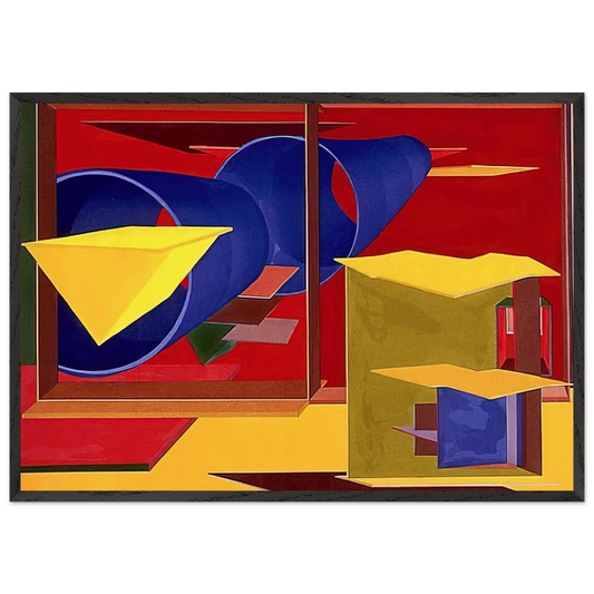 Pachinko - Al Held 70x100 cm / 28x40 inches Framed Art Print – Black Wooden Frame