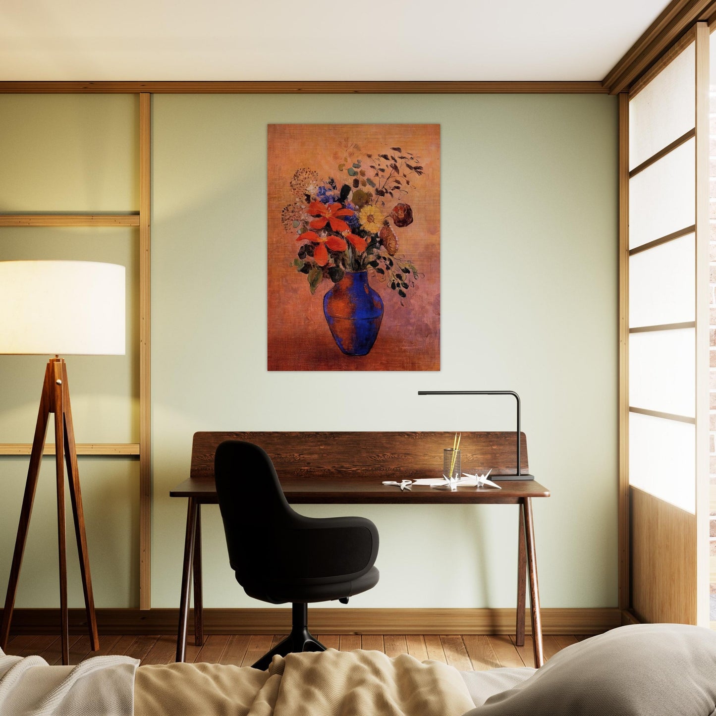 VASE OF FLOWERS 1 - Odilon Redon Brushed Aluminum Print - 70x100 cm / 28x40 inches | Odilon Redon Aluminum Print | Odilon Redon Prints