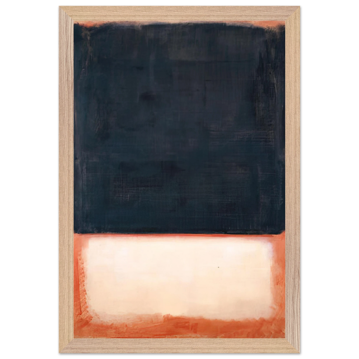 Mark Rothko - No. 7 Dark Over Light - 1954 Wall Art - 30x40 cm / 12x16 inches - Premium Wooden Framed Poster With Fine Art Paper-canvas - White frame