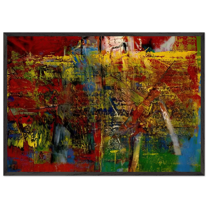 MEDIATION - Gerhard Richter 70x100 cm / 28x40 inches Framed Art Print – Black Wooden Frame
