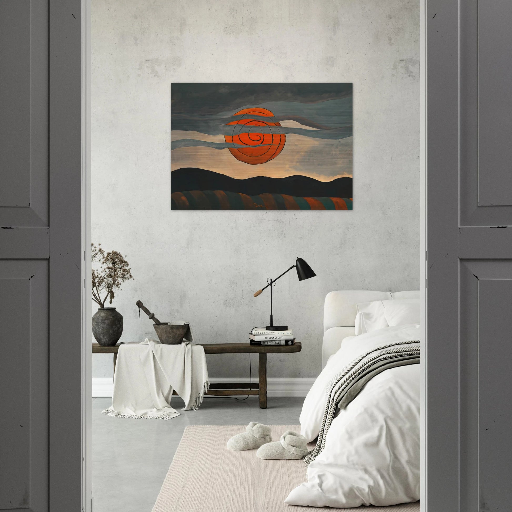 Red Sun - 1935 - Arthur Dove Brushed Aluminum Print - 70x100 cm / 28x40 inches | Arthur Dove Aluminum Print | Arthur Dove Prints