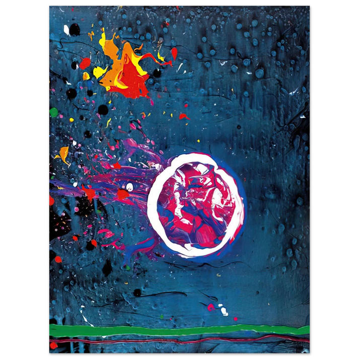 John Hoyland - Vincent's Moon - 11.7.07 - 2007  75x100 cm / 30x40inches Fine Art Poster