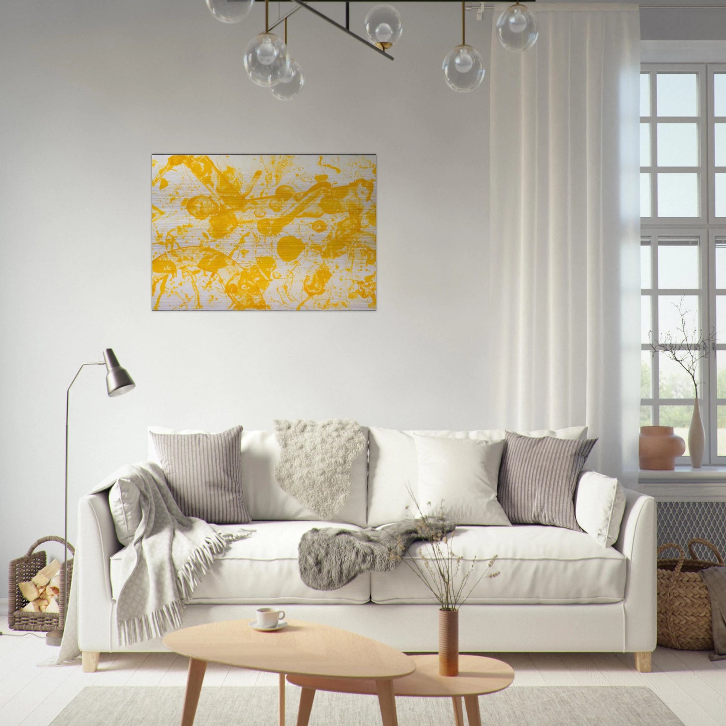 Beaudelaire - Sam Francis Brushed Aluminum Print - 70x100 cm / 28x40 inches | Sam Francis Aluminum Print | Sam Francis Prints