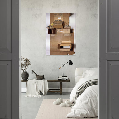 PLAIN SALT CARDBOARD 1971 - Robert Rauschenberg Brushed Aluminum Print - 70x100 cm / 28x40 inches | Robert Rauschenberg Aluminum Print | Robert Rauschenberg Prints