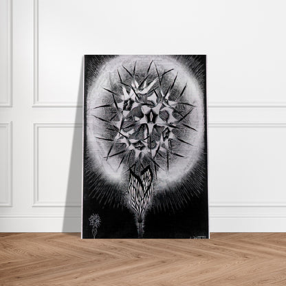 PRICKLY FLOWER - MC Escher Brushed Aluminum Print - 70x100 cm / 28x40 inches | MC Escher Aluminum Print | MC Escher Prints
