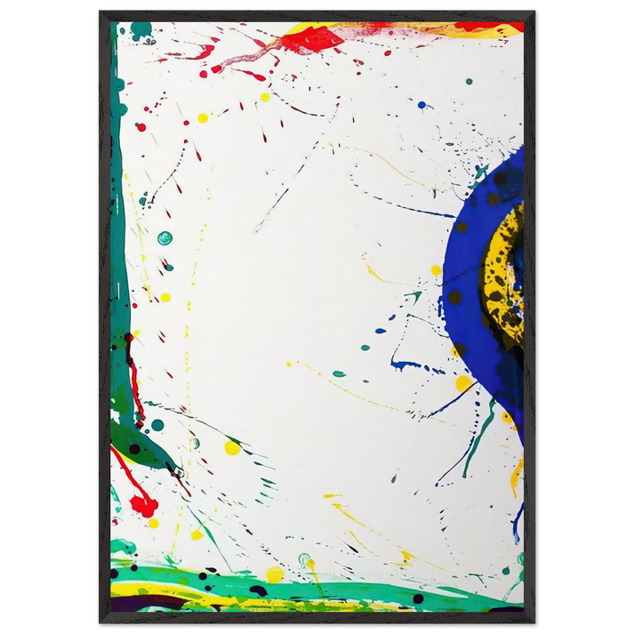 Untitled  SF-315  - Sam Francis 70x100 cm / 28x40 inches Framed Art Print – Black Wooden Frame