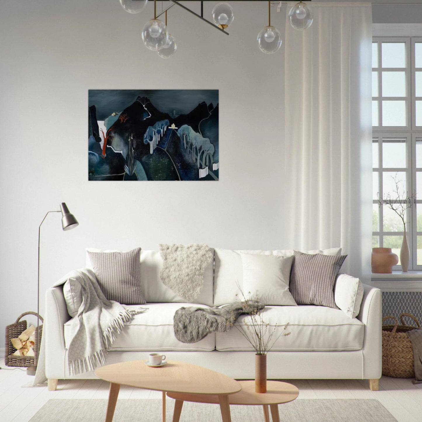 Mysterious Landscape - 1930 - Tove Jansson Brushed Aluminum Print - 70x100 cm / 28x40 inches | Tove Jansson Aluminum Print | Tove Jansson Prints