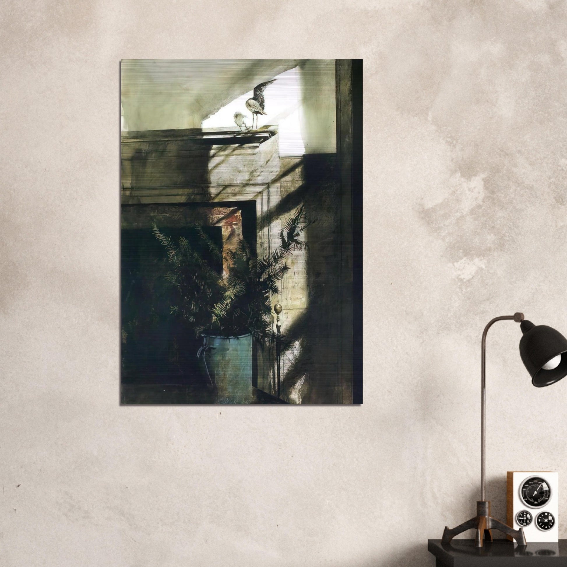 BIRD IN THE HOUSE - Andrew Wyeth Brushed Aluminum Print - 70x100 cm / 28x40 inches | Andrew Wyeth Aluminum Print | Andrew Wyeth Prints