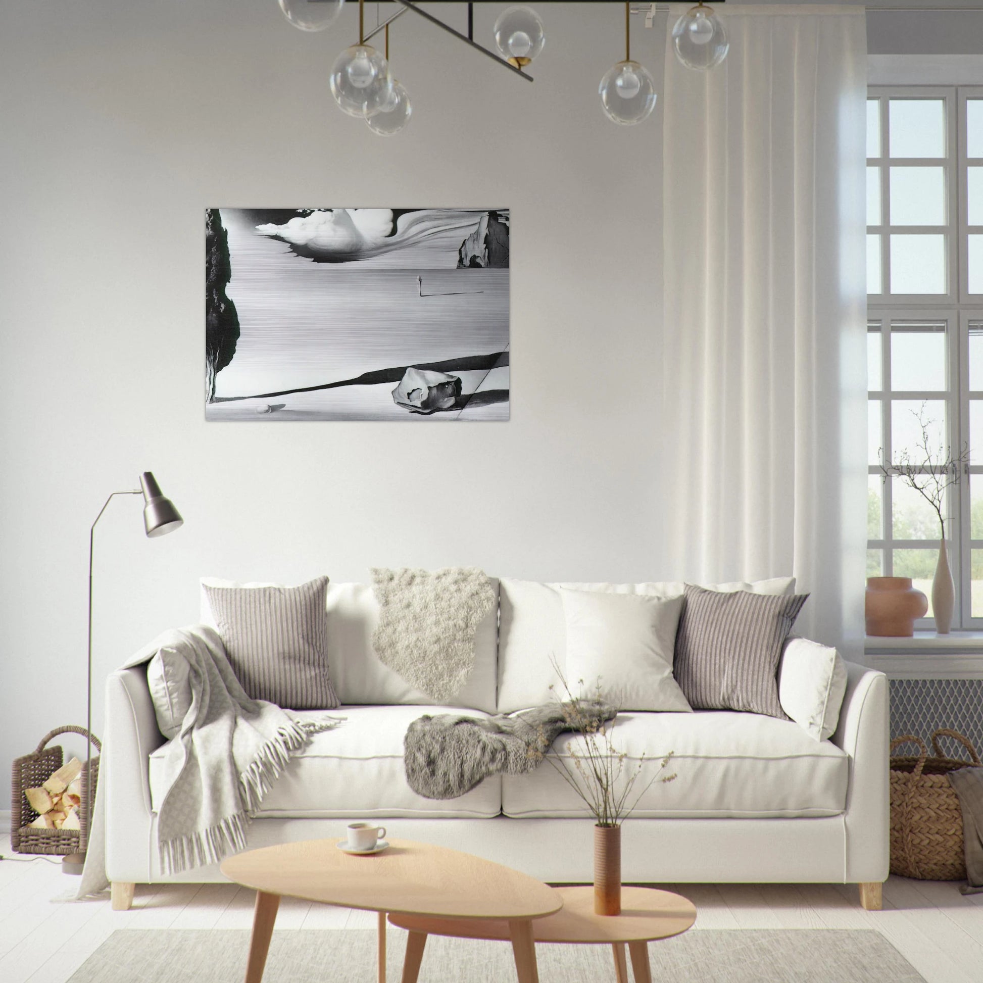DESIGN FOR THE SET OF THE FILM SPELLBOUND - Salvador Dali Brushed Aluminum Print - 70x100 cm / 28x40 inches | Salvador Dali Aluminum Print | Salvador Dali Prints