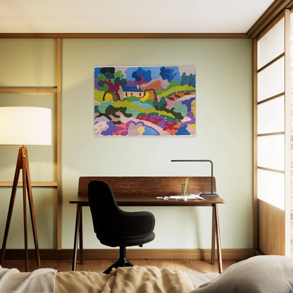 Ferme en Bretagne - Fauvism - Charles Lapicque Brushed Aluminum Print - 70x100 cm / 28x40 inches | Charles Lapicque Aluminum Print | Charles Lapicque Prints