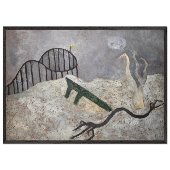 Coney Island - 1945 - Theodoros Stamos 70x100 cm / 28x40 inches Framed Art Print – Black Wooden Frame