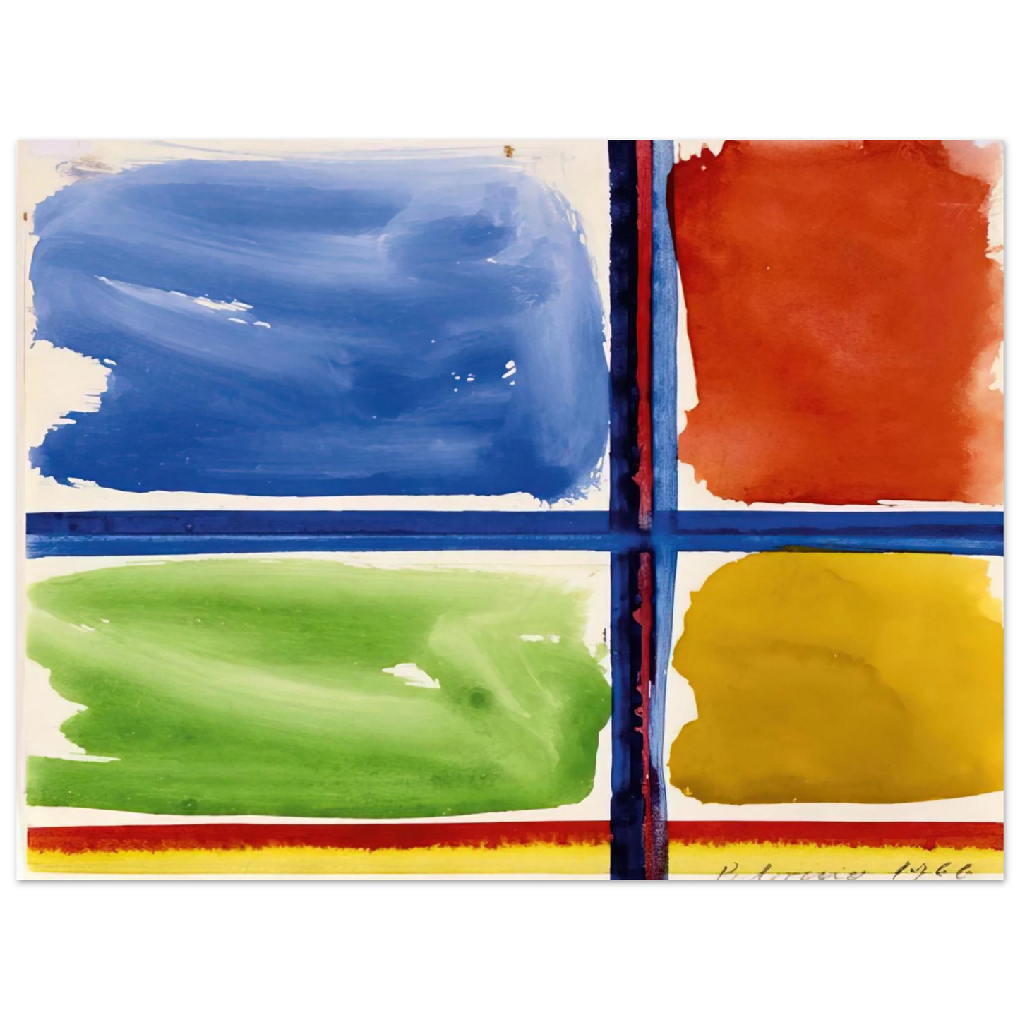 Blinky Palermo - FENSTERKREUZ II 1966  75x100 cm / 30x40inches Fine Art Poster