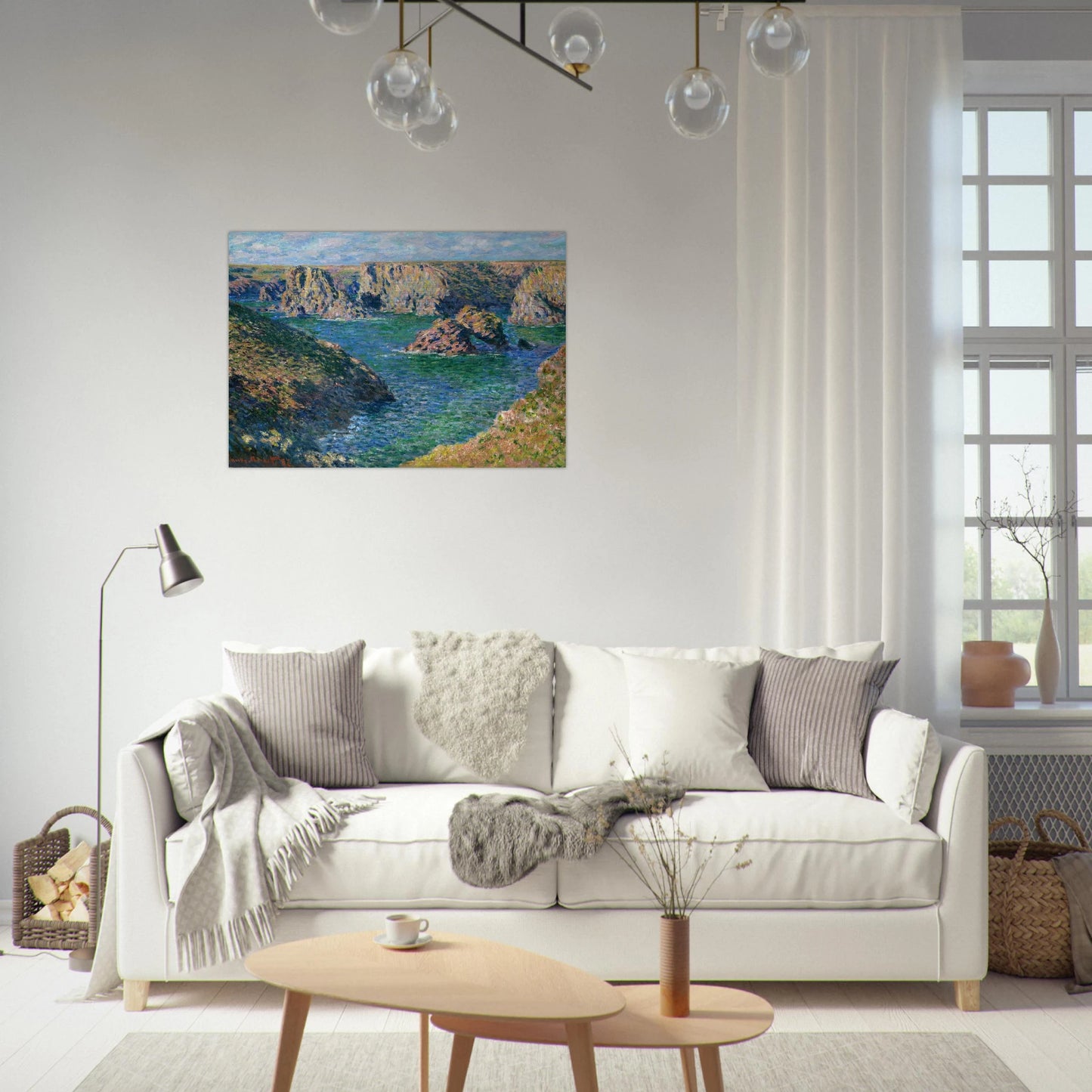 Port Donnant, Belle Ile - claude monet Brushed Aluminum Print - 70x100 cm / 28x40 inches | claude monet Aluminum Print | claude monet Prints