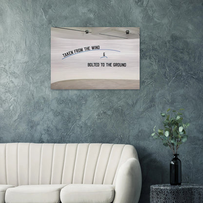 Taken From the Wind... - 2009 - Lawrence Weiner Brushed Aluminum Print - 70x100 cm / 28x40 inches | Lawrence Weiner Aluminum Print | Lawrence Weiner Prints