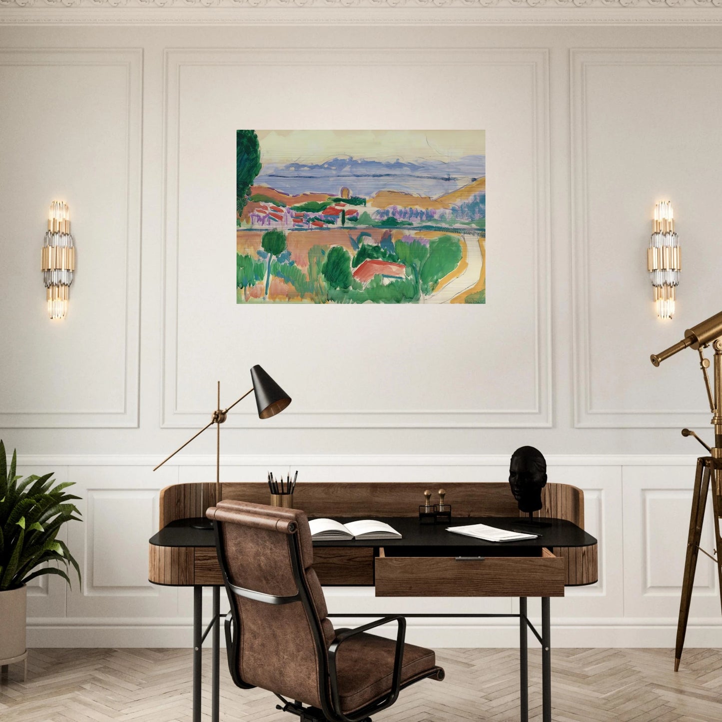 VUE DE COLLIOURE 1906 - Henri Matisse Brushed Aluminum Print - 70x100 cm / 28x40 inches | Henri Matisse Aluminum Print | Henri Matisse Prints
