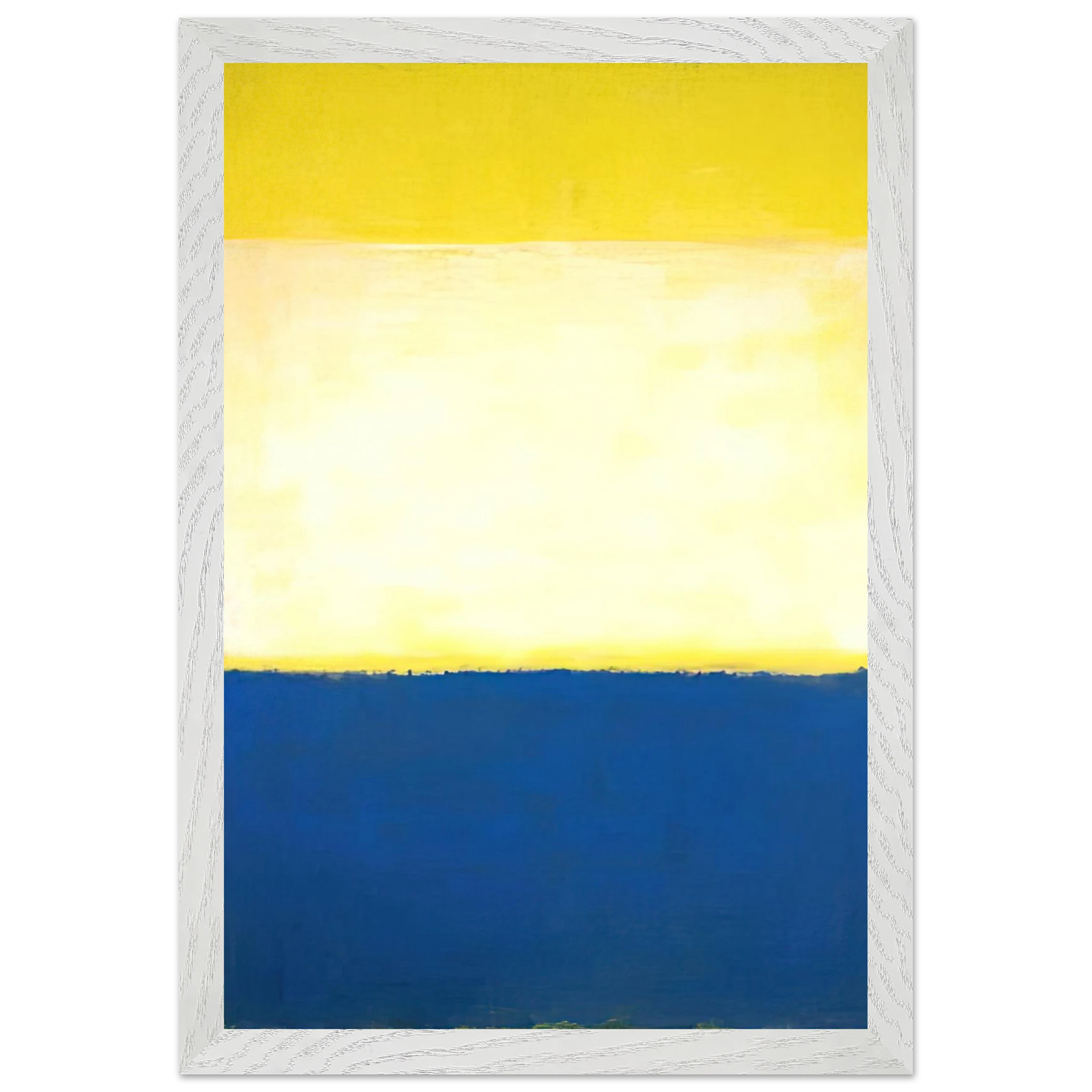 Mark Rothko - No. 6 Yellow, White, Blue Over Yellow on Gray - 1954 Wall Art - 30x40 cm / 12x16 inches - Premium Wooden Framed Poster With Fine Art Paper-canvas - Wood frame