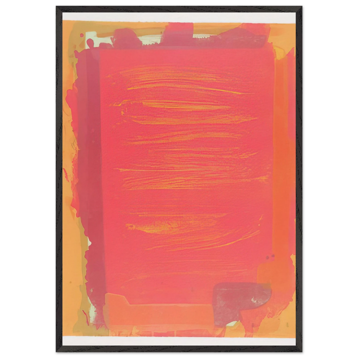 Untitled II - 1974 - John Hoyland 70x100 cm / 28x40 inches Framed Art Print – Black Wooden Frame