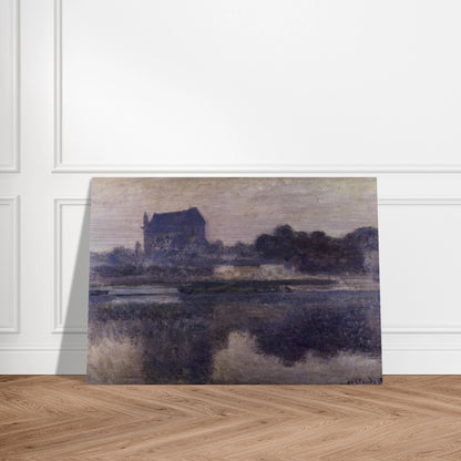 Vernon Church in Fog - claude monet Brushed Aluminum Print - 70x100 cm / 28x40 inches | claude monet Aluminum Print | claude monet Prints