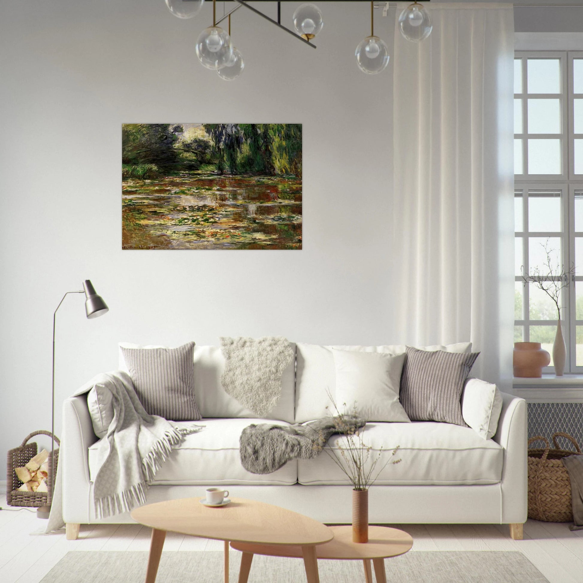 The Japanese Bridge The Bridge over the Water-Lily Pond - claude monet Brushed Aluminum Print - 70x100 cm / 28x40 inches | claude monet Aluminum Print | claude monet Prints