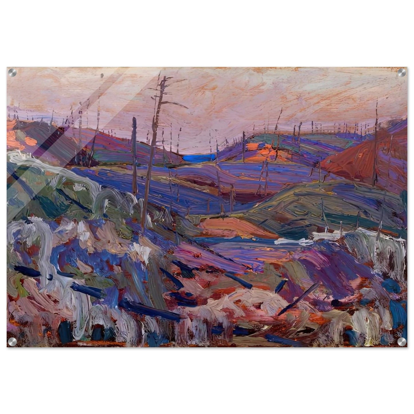 FIRE SWEPT HILLS 1915 - Tom Thomson Acrylic Print - 70x100 cm / 28x40″ inches | Tom Thomson Wall Art | Tom Thomson Prints