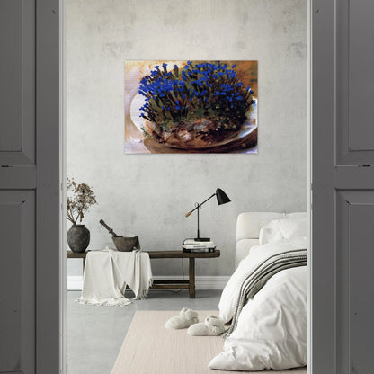 Blue Gentians - John Singer Sargent Brushed Aluminum Print - 70x100 cm / 28x40 inches | John Singer Sargent Aluminum Print | John Singer Sargent Prints