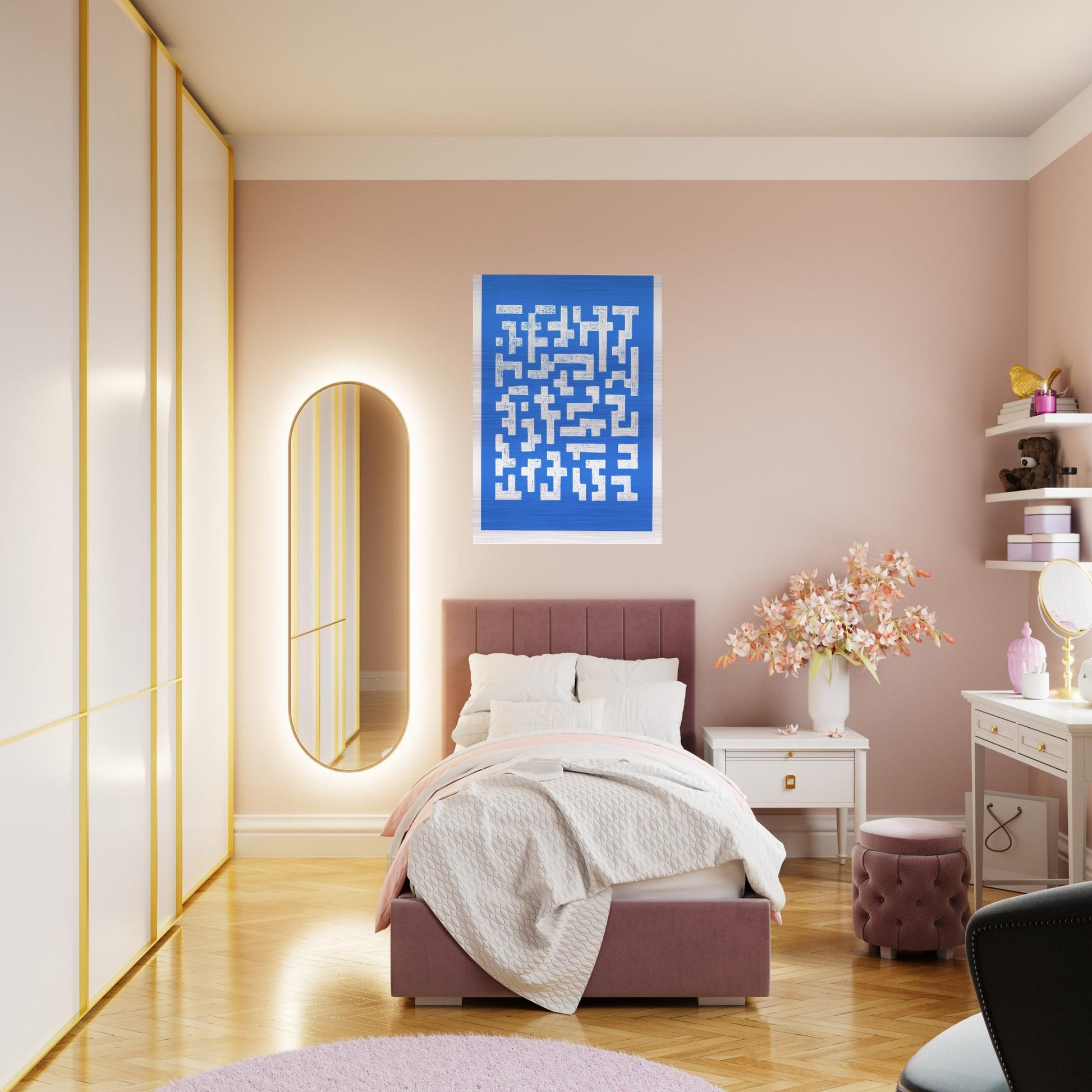 DOUBLE IMPRESSION IV 1978 - Anni Albers Brushed Aluminum Print - 70x100 cm / 28x40 inches | Anni Albers Aluminum Print | Anni Albers Prints