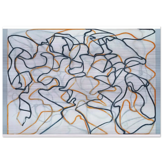 White Ground Letter - 2010 - Brice Marden Brushed Aluminum Print - 70x100 cm / 28x40 inches | Brice Marden Aluminum Print | Brice Marden Prints