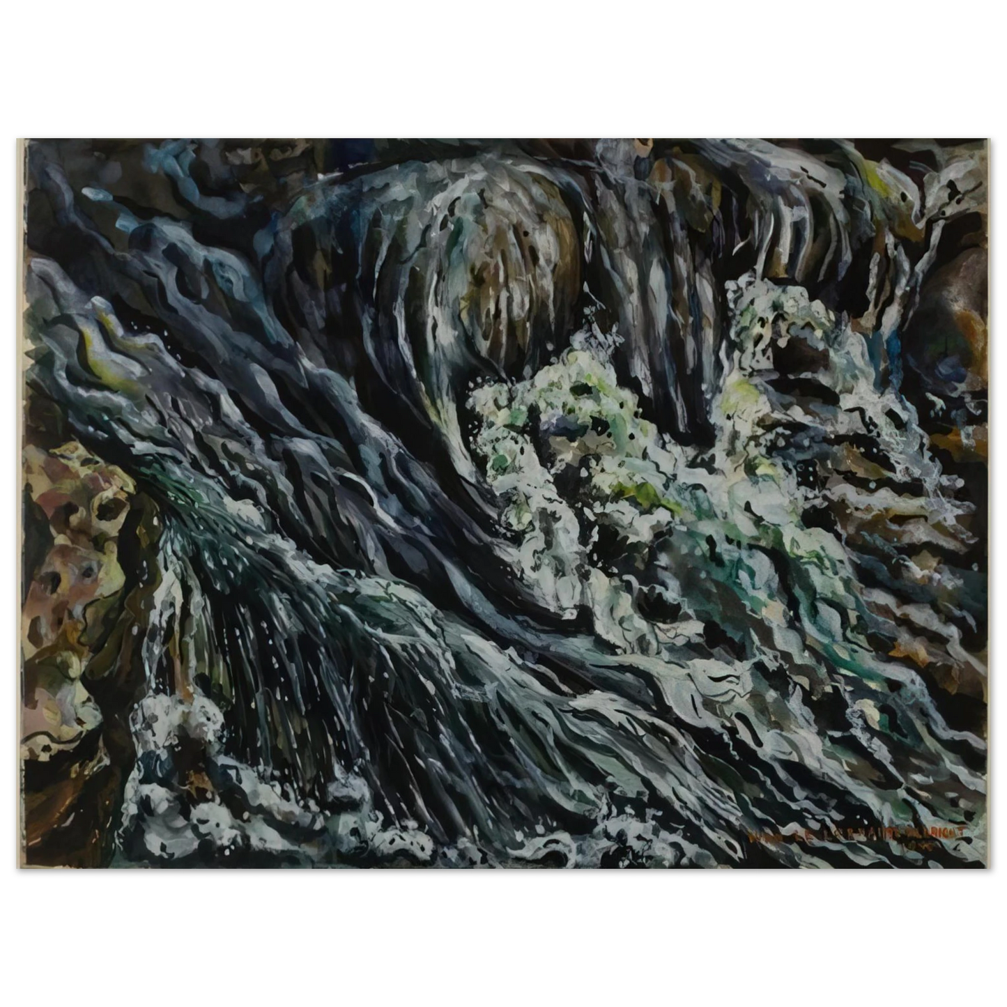 Ivan Albright - BRIDAL TEN SLEEP FALLS  75x100 cm / 30x40inches Fine Art Poster