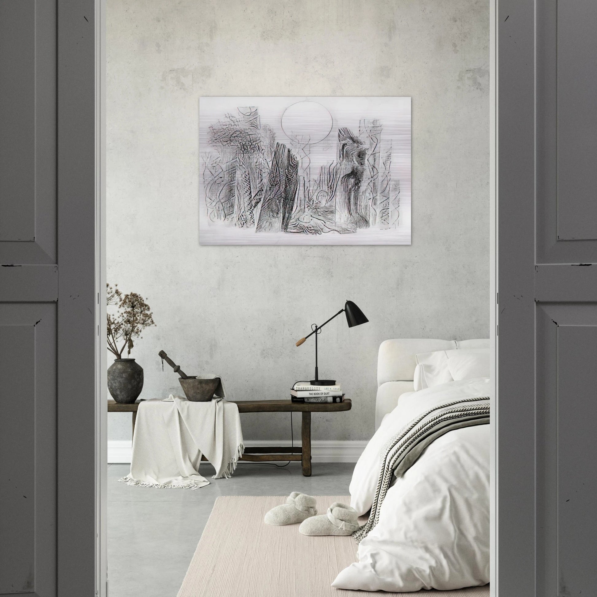 Petrified Forest - Max Ernst Brushed Aluminum Print - 70x100 cm / 28x40 inches | Max Ernst Aluminum Print | Max Ernst Prints